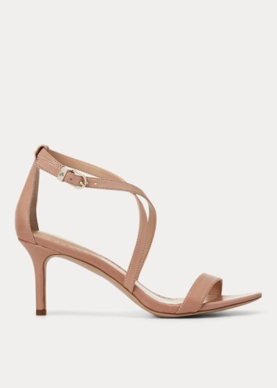 Women's Ralph Lauren Leaton Leather Sandals | 190683XPT